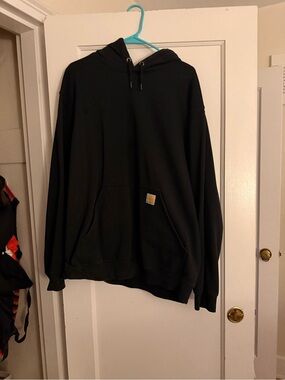 Carhartt Black Pullover Hoodie with Kangaroo Pocket